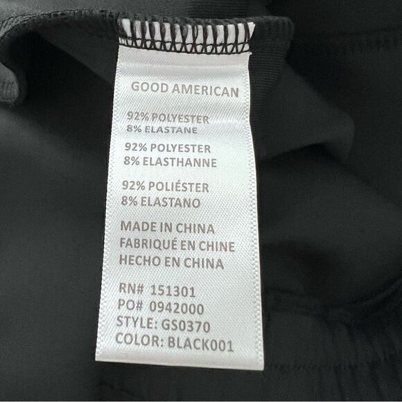 NEW Good American Drawstring Scuba Highwaist Shorts In Black Size 5XL - Picture 12 of 14